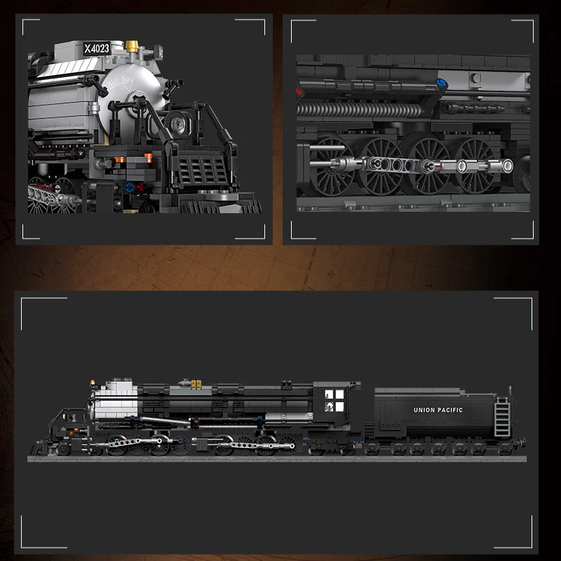 1608PCS JIESTAR 59005 The Bigboy Steam Locomotive - Image 3