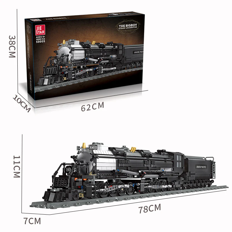 1608PCS JIESTAR 59005 The Bigboy Steam Locomotive - Image 5