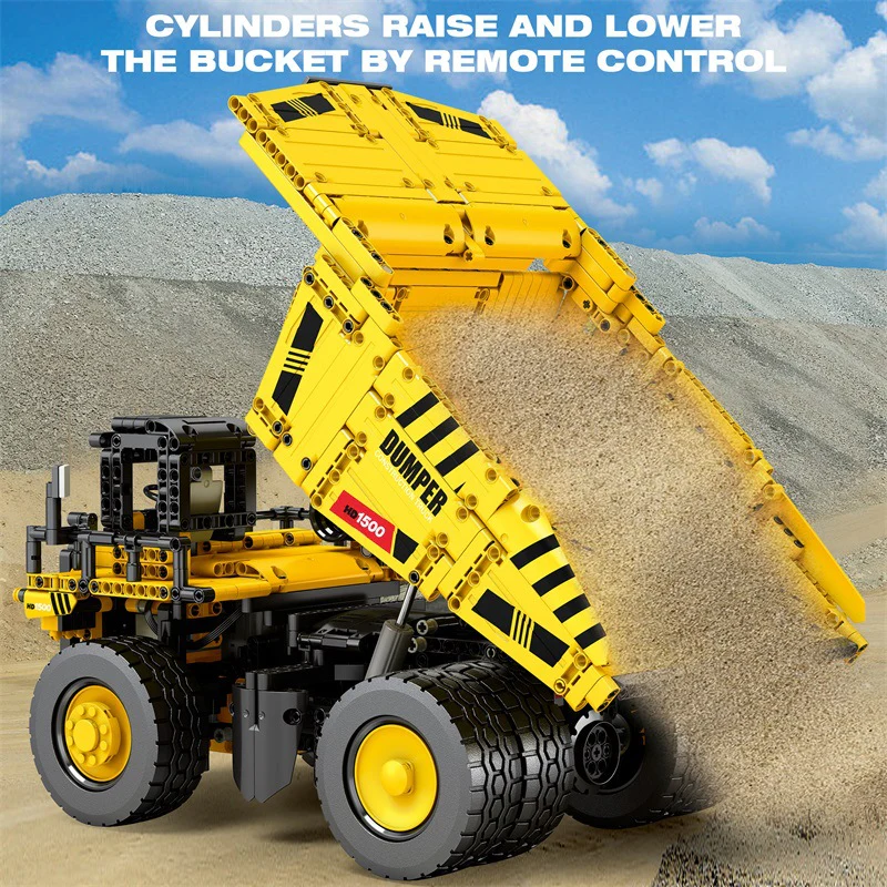 1622 pcs Reobrix 22025 Caterpillar 797 Mining Truck / Dump Truck Full RC - Image 2