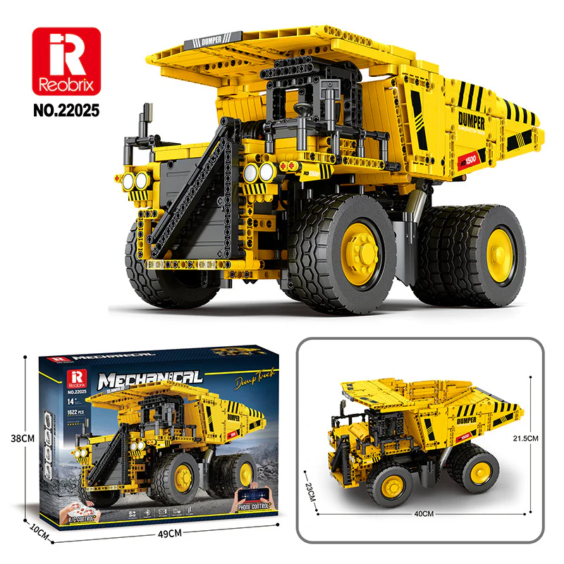 1622 pcs Reobrix 22025 Caterpillar 797 Mining Truck / Dump Truck Full RC - Image 6