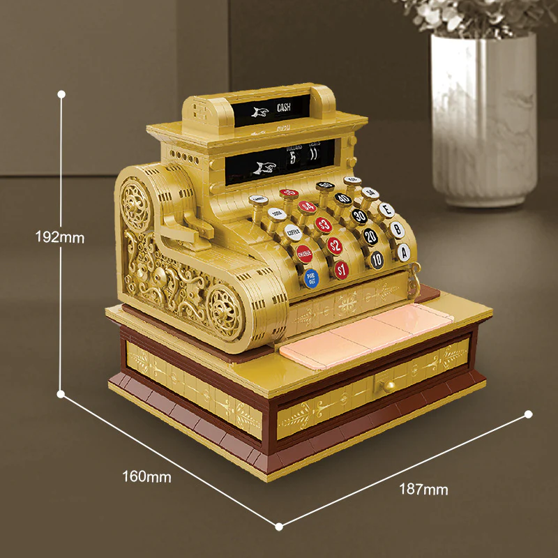1630PCS ZHEGAO 00387 Vintage Cash Register - Image 4