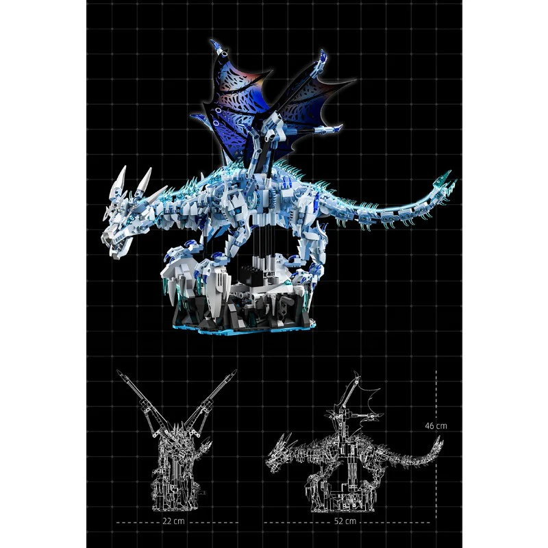 1646pcs MJi 13093 The Dark Ice Dragon - Image 5