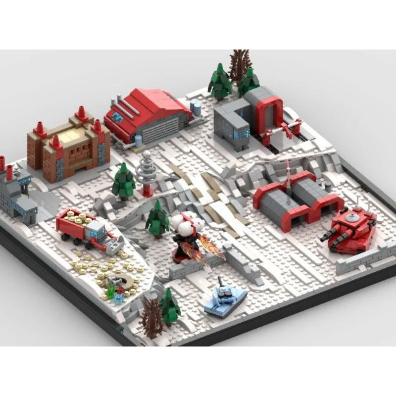 (Gobricks version) 1646pcs MOC Command Conquer Red Alert Soviet Base LEGO Compatible - Image 2
