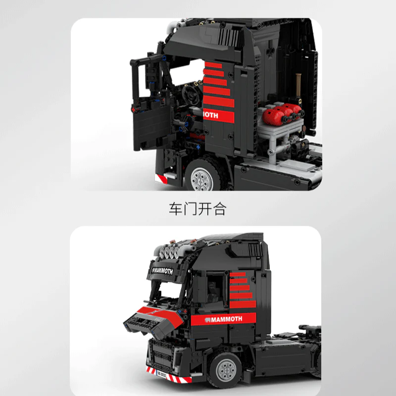 1653pcs Ubricks T001 FH three-axle heavy truck (Dynamic version) - Image 5