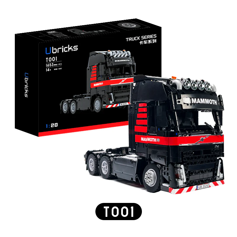 1653pcs Ubricks T001 FH three-axle heavy truck (Dynamic version) - Image 9