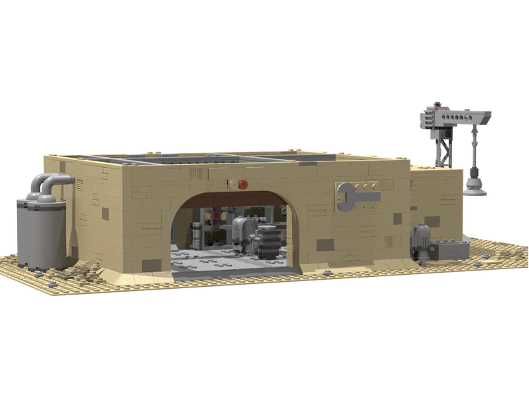 1673PCS MOC-68515 Tatooine Mos Eisley Repair Garage - Image 3