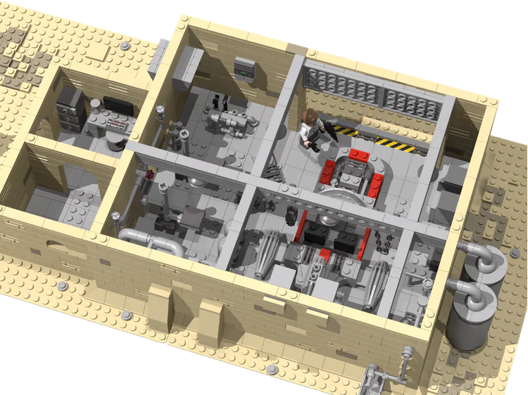 1673PCS MOC-68515 Tatooine Mos Eisley Repair Garage - Image 5