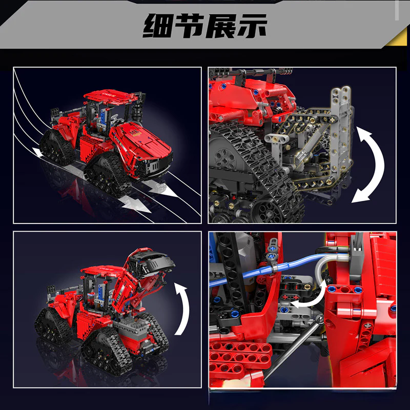 1698pcs Mouldking 18020 Pneumatic tracked tractor, remote-controlled version - Image 4