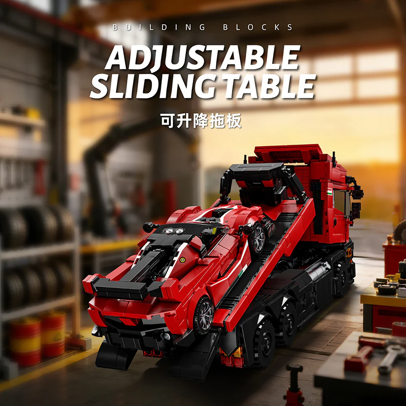 1728 pcs 12GO Trailer Set (Scania tractor unit + red Ferrari sports car) - Image 4