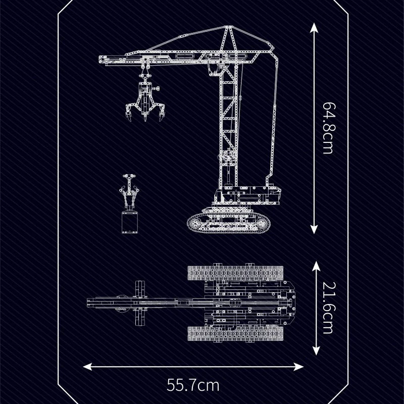 1731PCS Mouldking 17059 Mobile tower crane electric version - Image 3