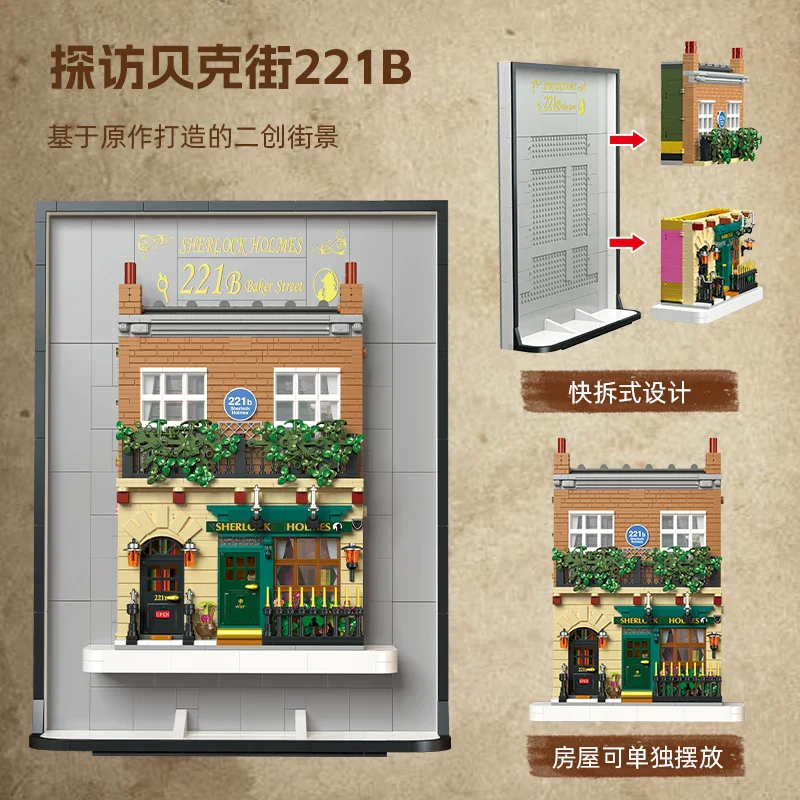 1755PCS JIESTAR Victorian Detective House [With Lighting Kit] - Image 4