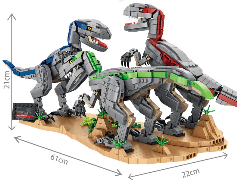 1780 PCS PANLOS 611003 Dinosaur:Velociraptor - Image 3