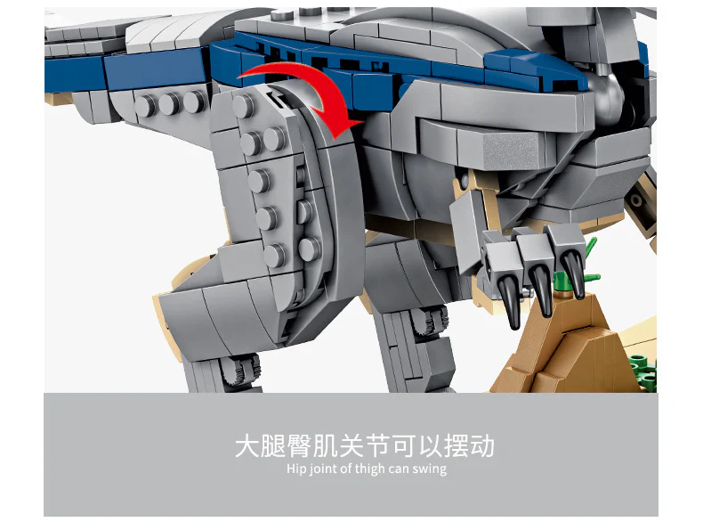 1780 PCS PANLOS 611003 Dinosaur:Velociraptor - Image 5