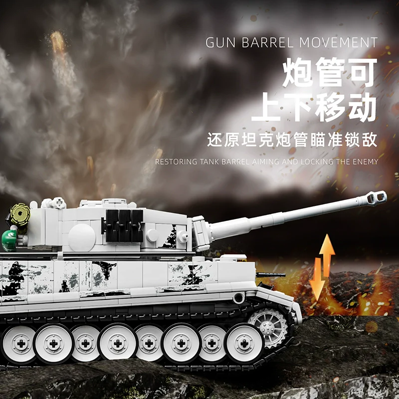 1802 pcs 12GO 97001 Tiger Heavy Tank - Image 4