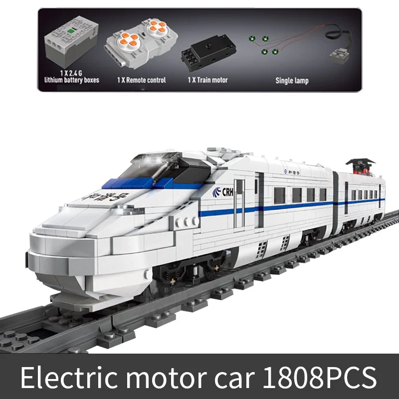 1808PCS Mould King12002 World Railway：CRH2 High-speed Train - Image 6