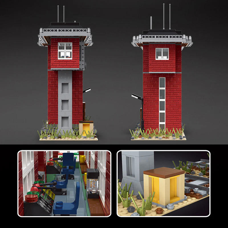 1809PCS MOULDKING 12009 World Railway:Train signal station - Image 4