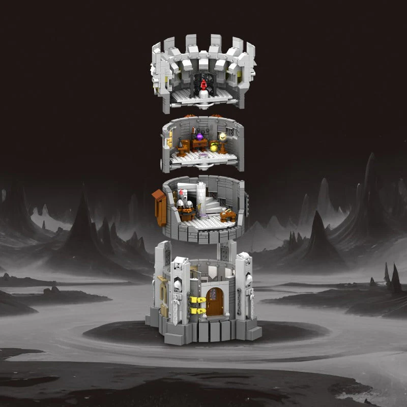 1818pcs XJD JD047 Medieval wizard tower - Image 2
