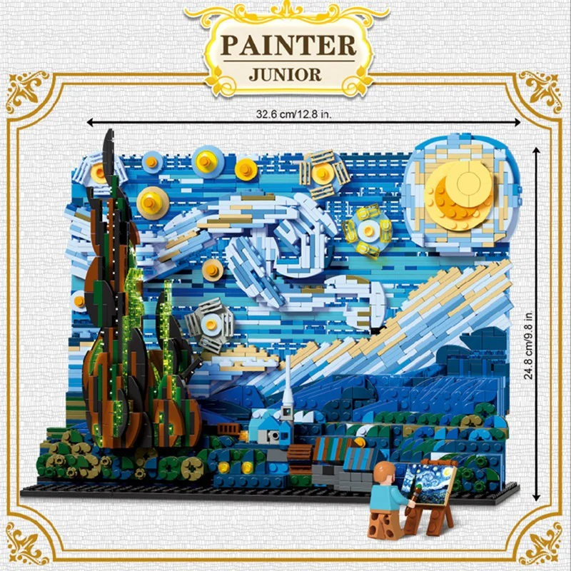 1830PCS DK3001 Vincent van Gogh: The Starry Night - Image 3