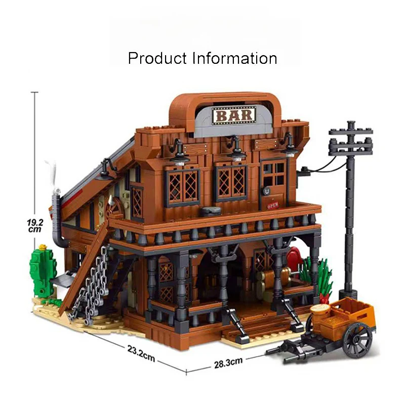 1834pcs XJD JD108 Cowboy City Bar - Image 4