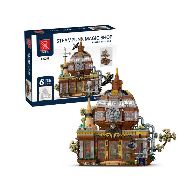 1842 pcs XMORK 020202 Steampunk Magic Shop Including LED - Image 5