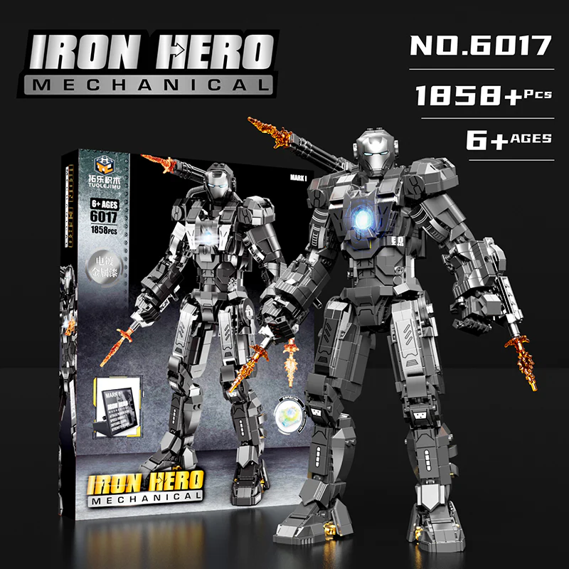 1858pcs TUOLE 6017 IRON MAN Kriegsmaschine Mark I - Image 5