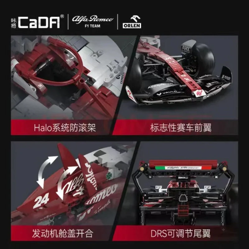 1868pcs CADA C64005 Alfa Romeo F1 Team ORLEN C42 2022 - Image 4