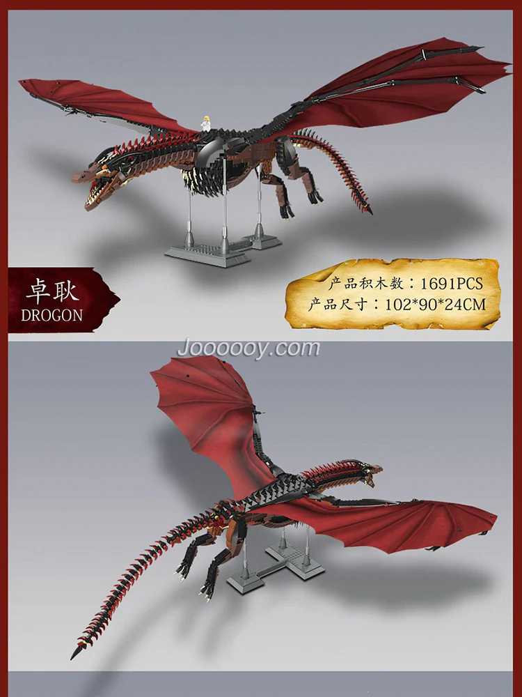 1899Pcs Red Ice Dragon Wesellion  Game of The Thrones - Image 5