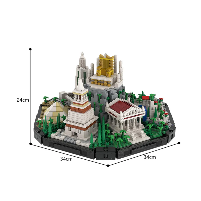 1919pcs MOC-139202,zeus statue,lego great pyramid of giza,hanging garden - Image 4