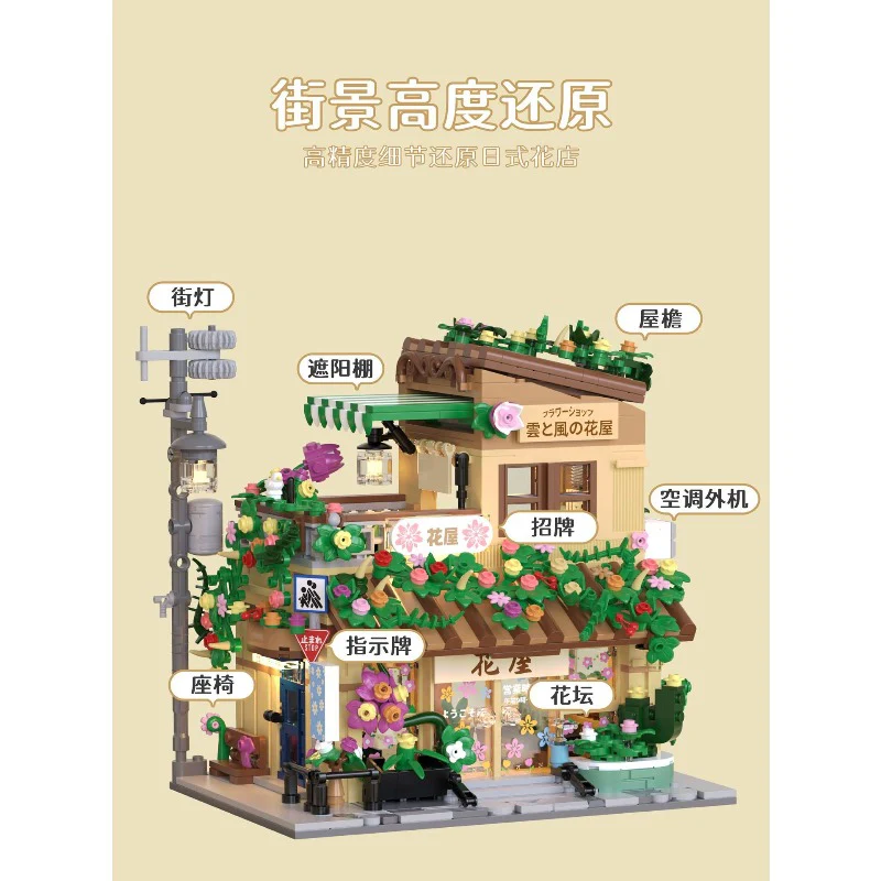 1935pcs H1006/H1007/H1020 Japanese Street Scene - Image 14
