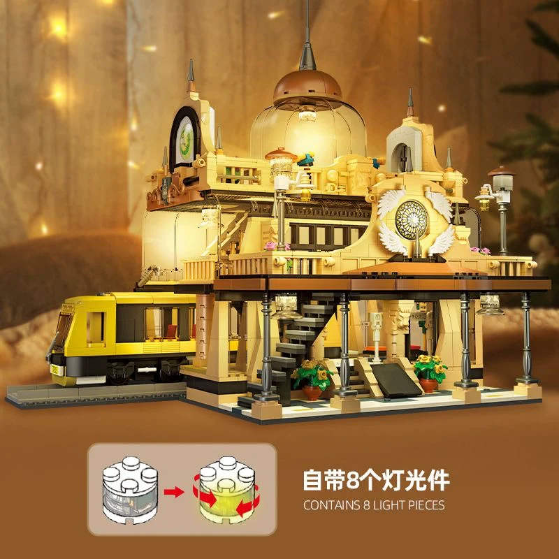 1945 pcs JIESTAR 89136 European Style Railway Station - Image 2