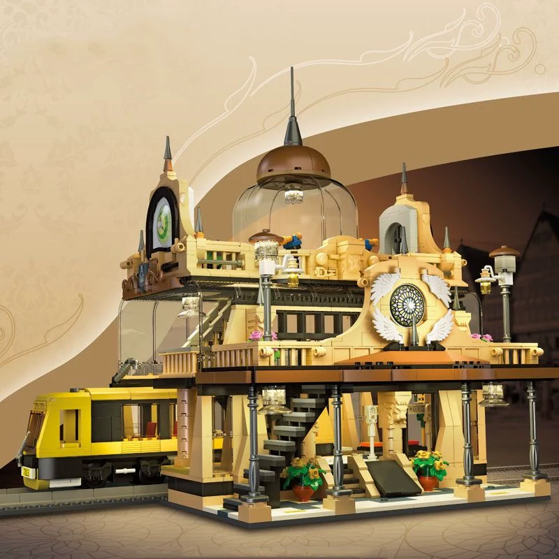 1945 pcs JIESTAR 89136 European Style Railway Station - Image 3