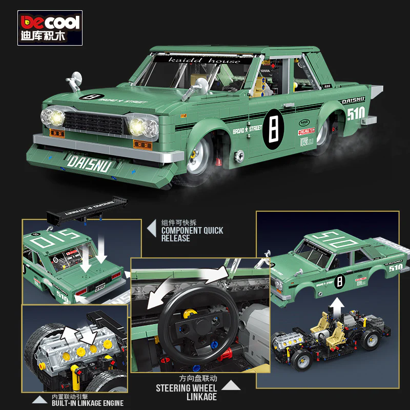 1976 PCS Decool 33025 Nissan Datsun 510 - Image 3