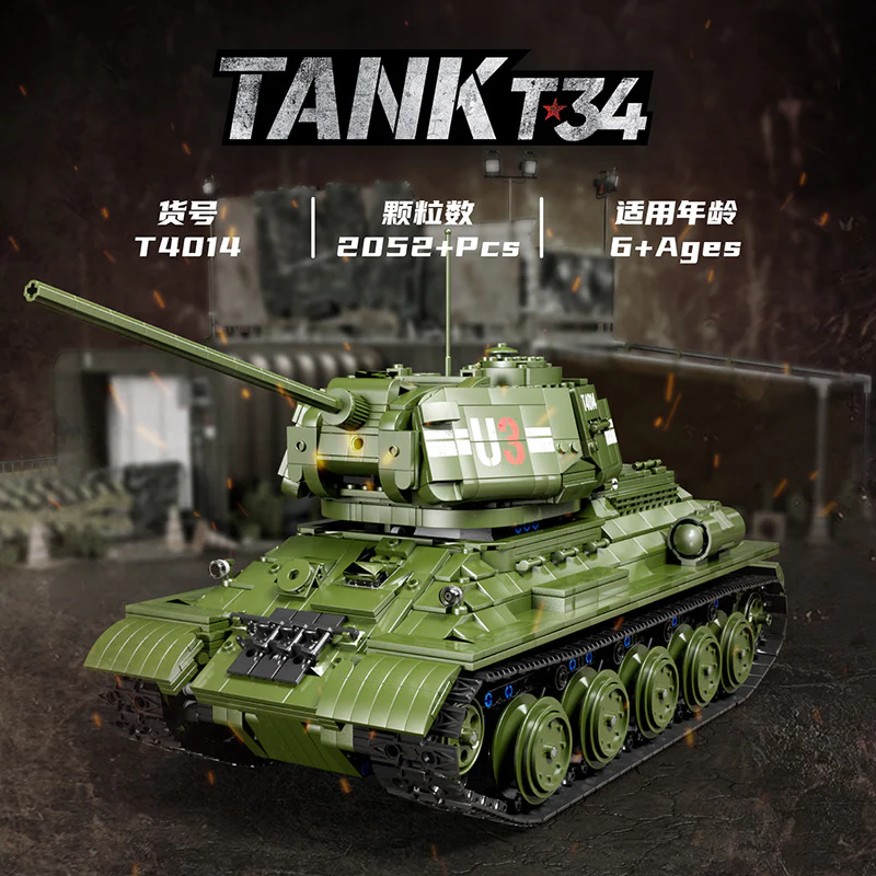 2052PCS T4014 T34 Tank - Image 2