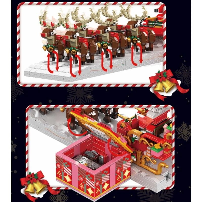 2073 PCS Mouldking 10154 Santa Claus Sleigh (Dynamic version) - Image 3