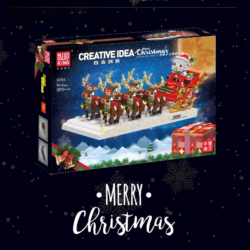 2073 PCS Mouldking 10154 Santa Claus Sleigh (Dynamic version) - Image 6