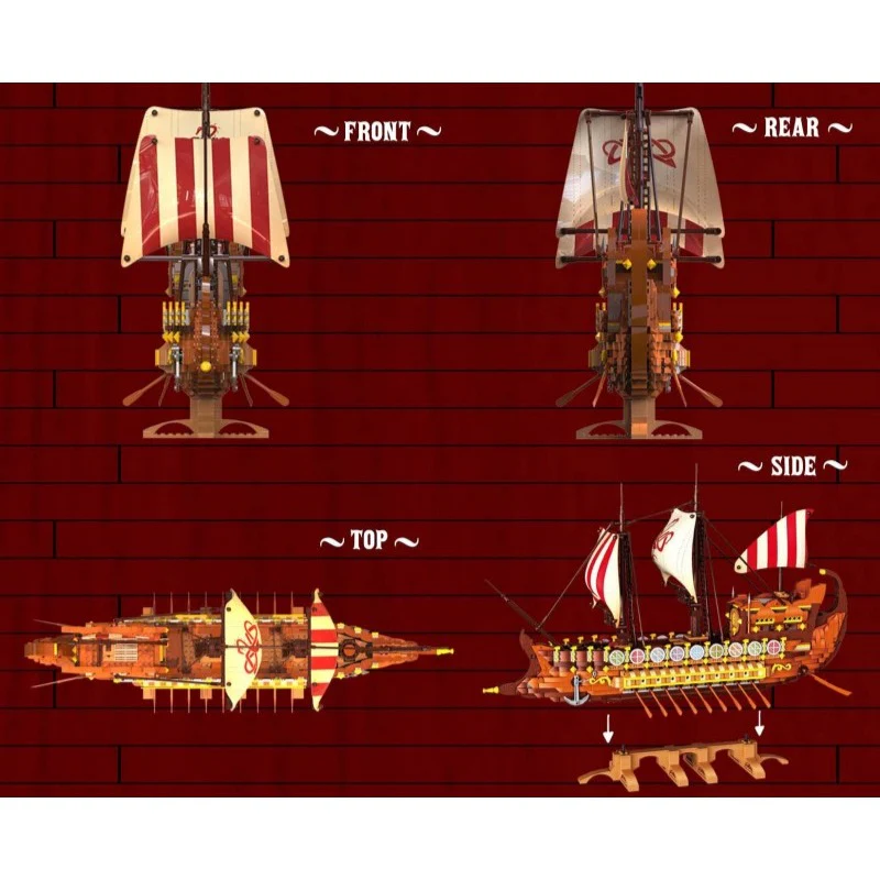 2073pcs BK 33303 Viking warship - Image 4