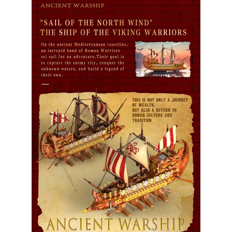 2073pcs BK 33303 Viking warship - Image 8