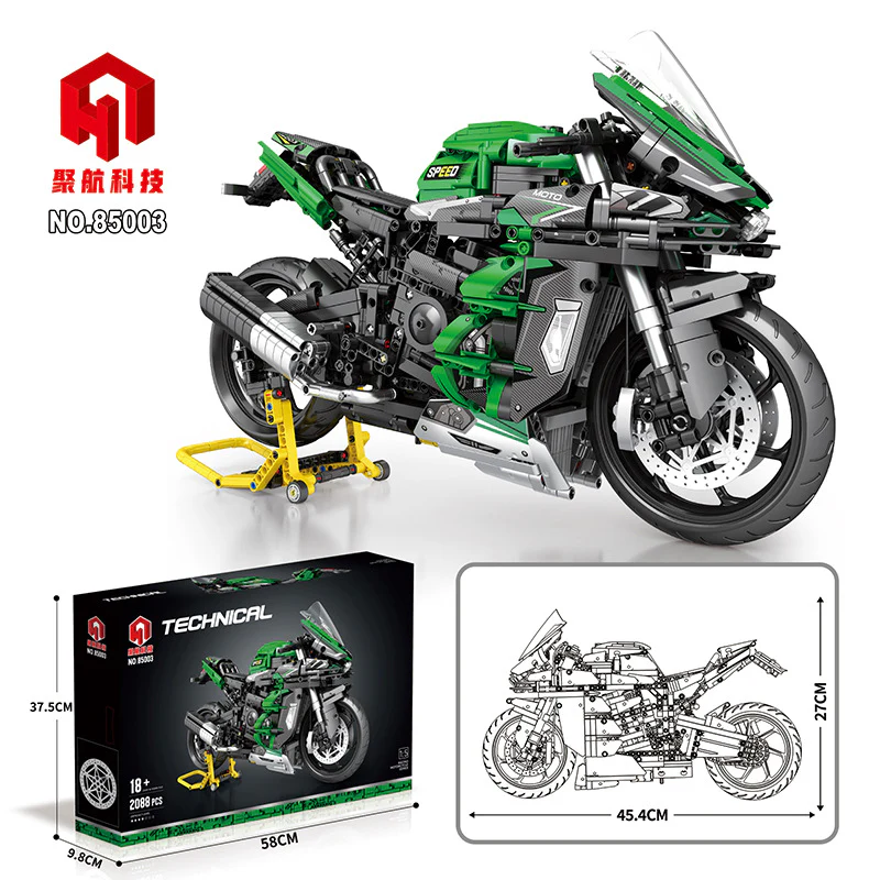 2088PCS JuHang JH85003 Kawasaki H2 SX SE 1:5 - Image 4