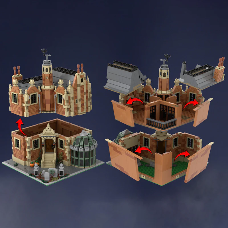 2098pcs MOC-195520 Modular Haunted Mansion - Image 3