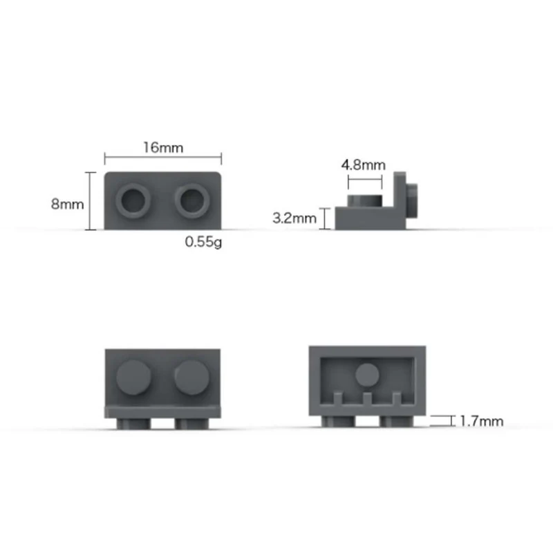 20pcs 1*2-1*2 Bracket MOC Bricks 99780 - Image 3