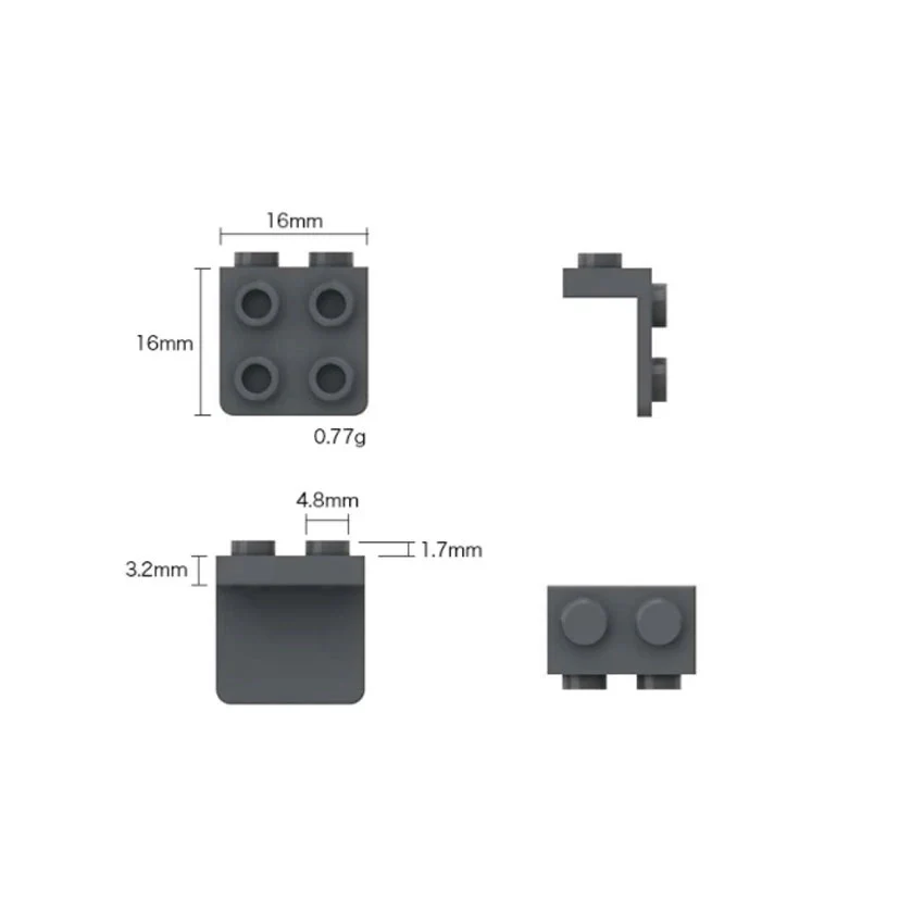 20pcs 1*2 -2*2 Bracket  MOC Bricks 44728  21712 92411 - Image 2