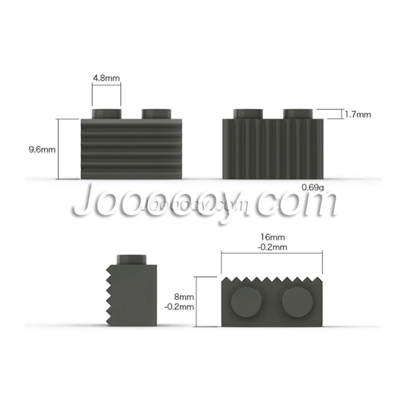 20pcs 1*2 fluted bricks MOC Bricks 2877 - Image 2