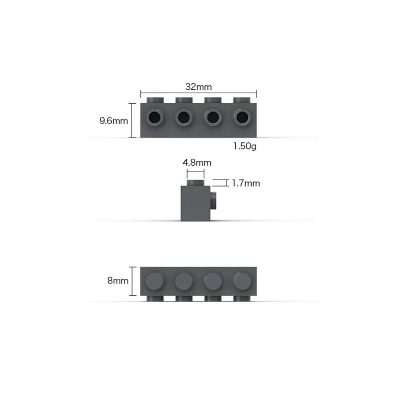 20pcs 1 * 4 with 4 Studs on One Side  30414 MOC Bricks - Image 5