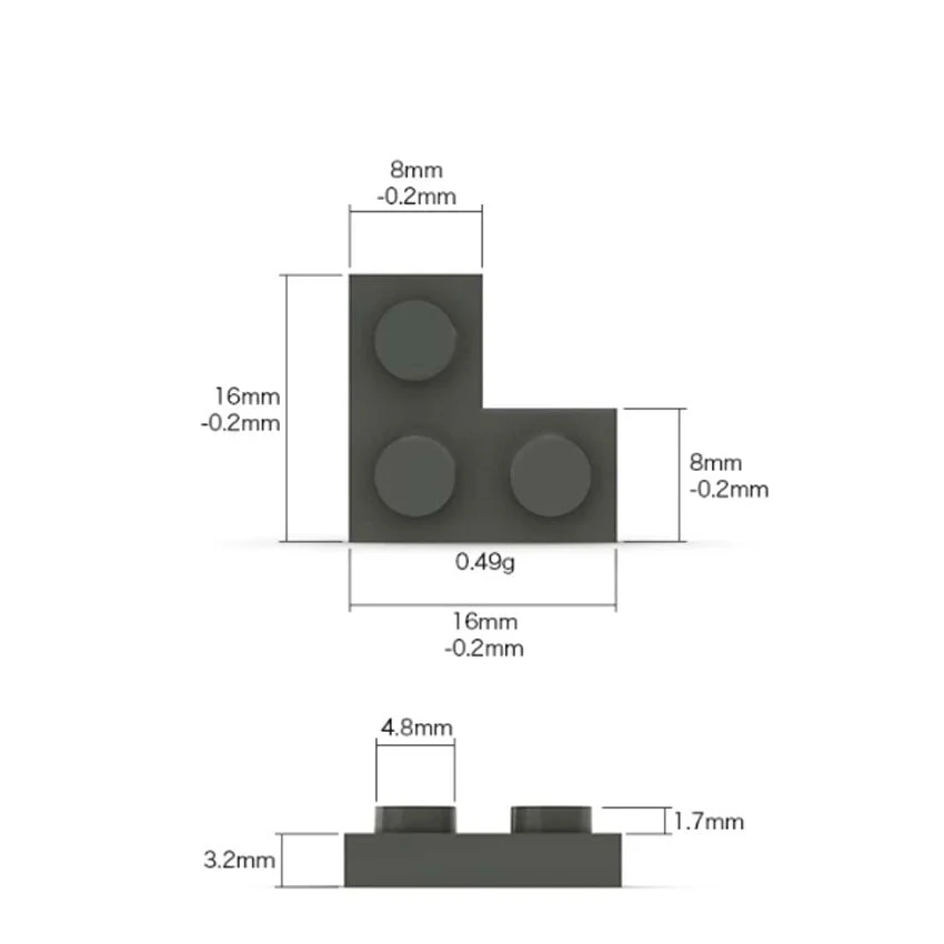 20pcs 2*2 Plate Corner MOC Bricks 2420 - Image 3