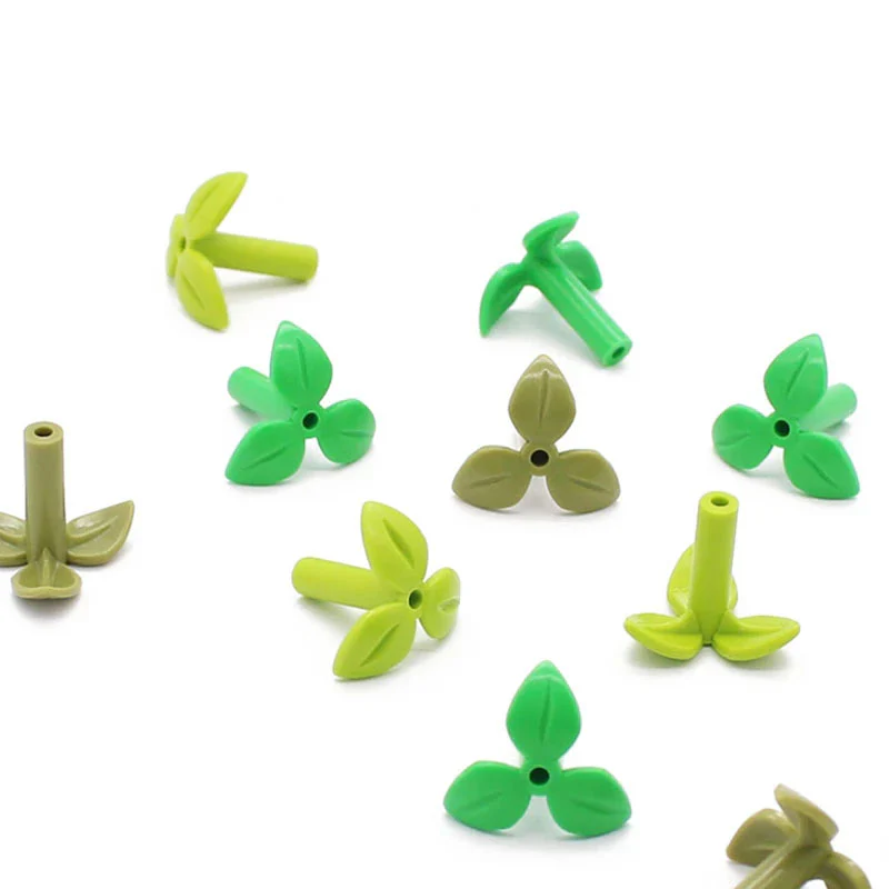 20pcs Carrot Leaves Plant Stem With 3 Leaves MOC Bricks 37695 - Image 2
