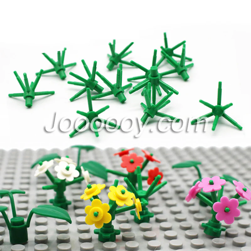 20pcs Plant Flower Stem (6 Stems)  MOC Bricks 19119 - Image 2