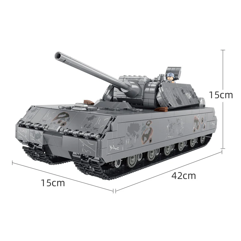 2127PCS 628009 World War II German Panzer VIII Maus - Image 5