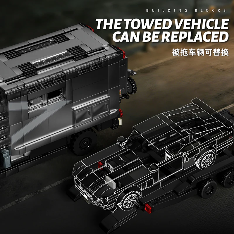 2135 pcs 12GO Unimog RV + Supercar （Trailer kit） - Image 5