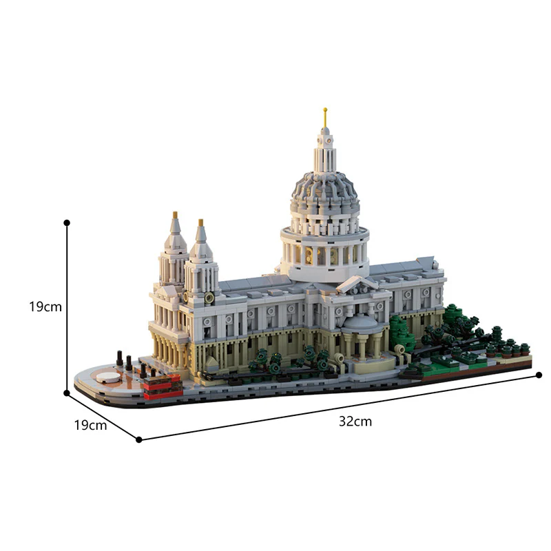 2148pcs MOC-186434 Saint Paul's Cathedral 1:800 - Image 4