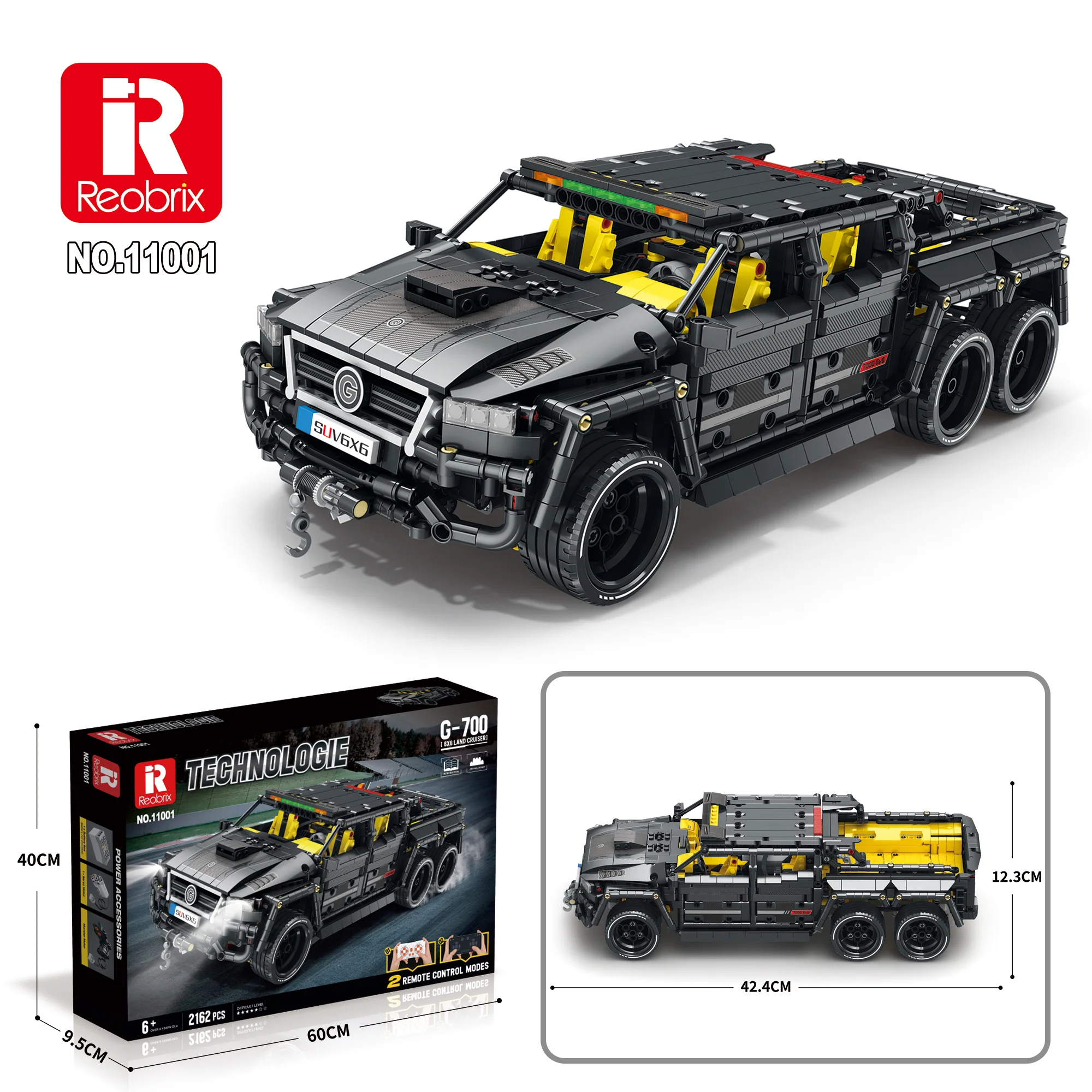 2162PCS Reobrix RB11001 Mercedes Babos G700 6 x 6 - Image 5